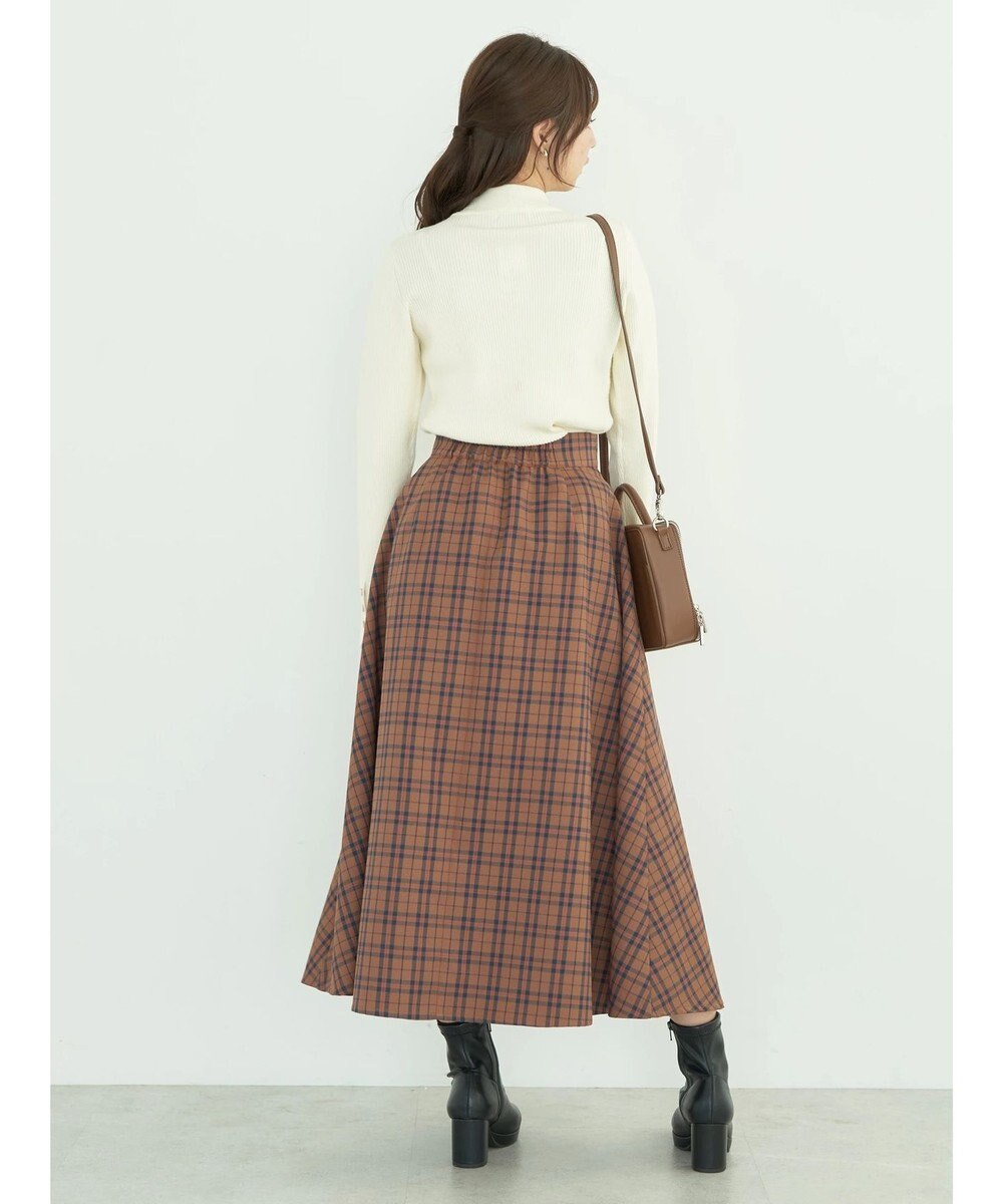 earth music&ecology ゴールド釦スリーブリブプルオーバー 