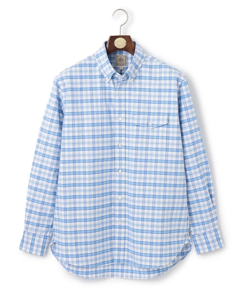 J.PRESS MEN コットンオックス マルチチェック シャツ / ボタンダウン 