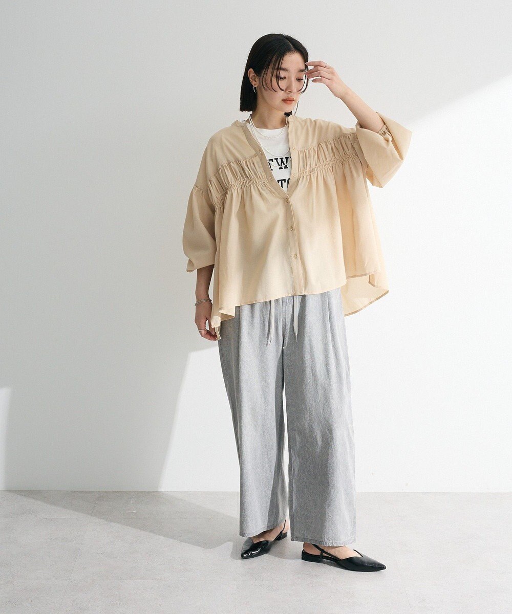 Green Parks ライトデニムワイドパンツ 