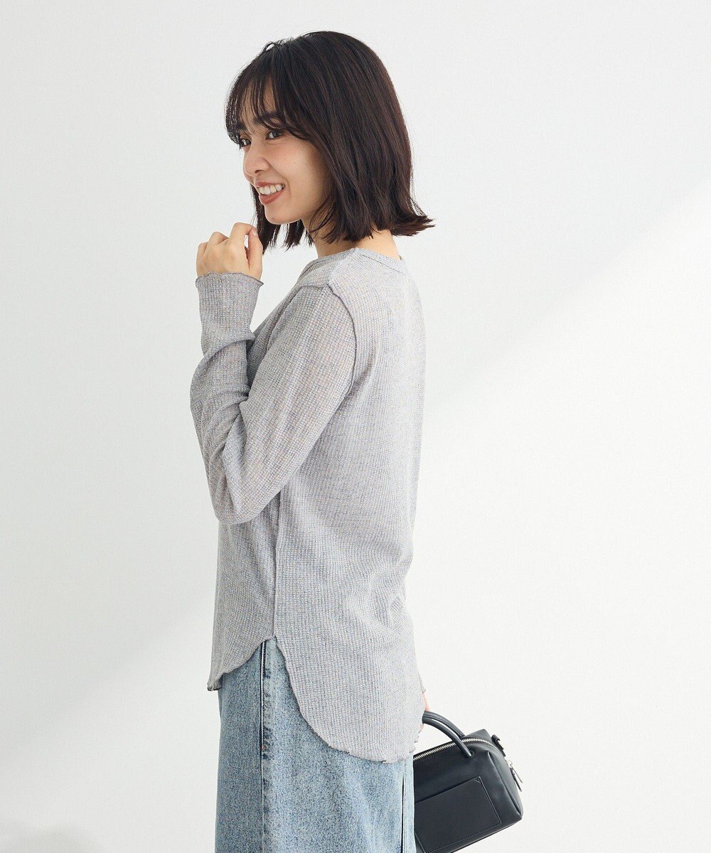 Green Parks シアーワッフルプルオーバー 