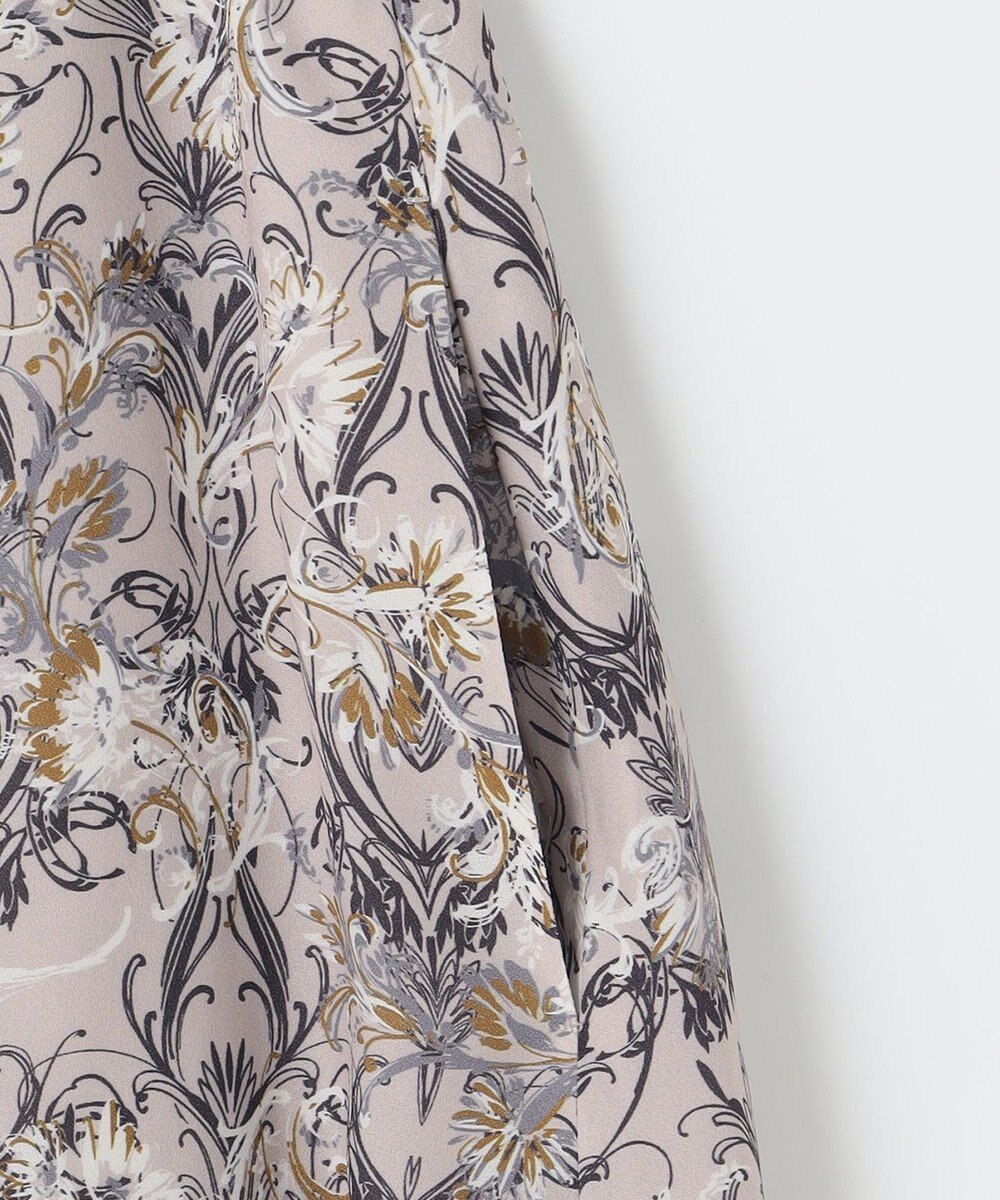 自由区 L 【洗える】バロックプリント スカート 