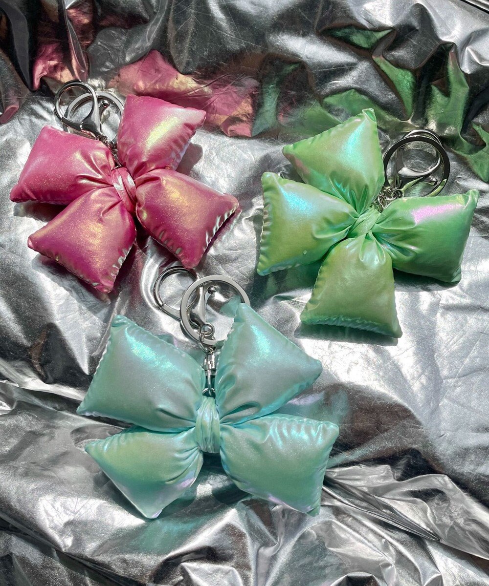 WEGO メタリッククッションリボンキーホルダー 