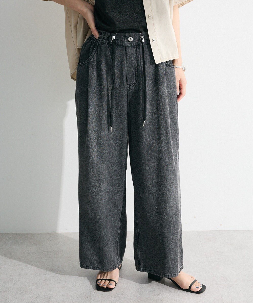 Green Parks ライトデニムワイドパンツ 