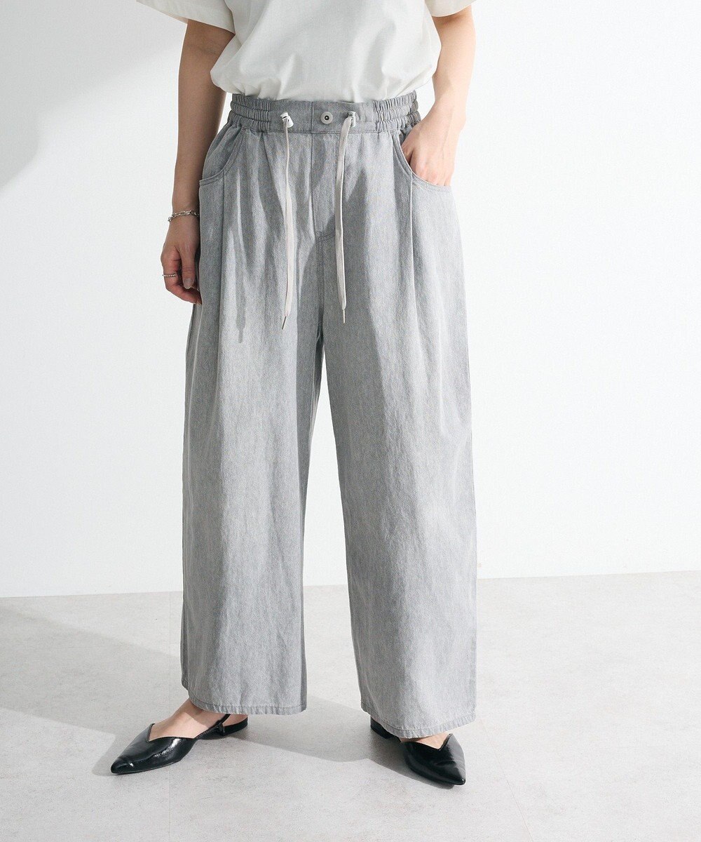 Green Parks ライトデニムワイドパンツ 