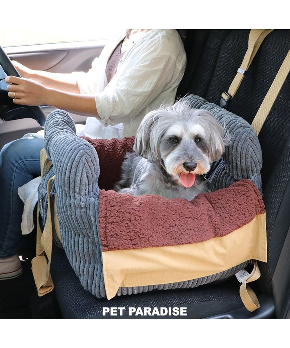 PET PARADISE ドライブキャリーバッグ 〔小型犬〕 コーデュロイ グレー