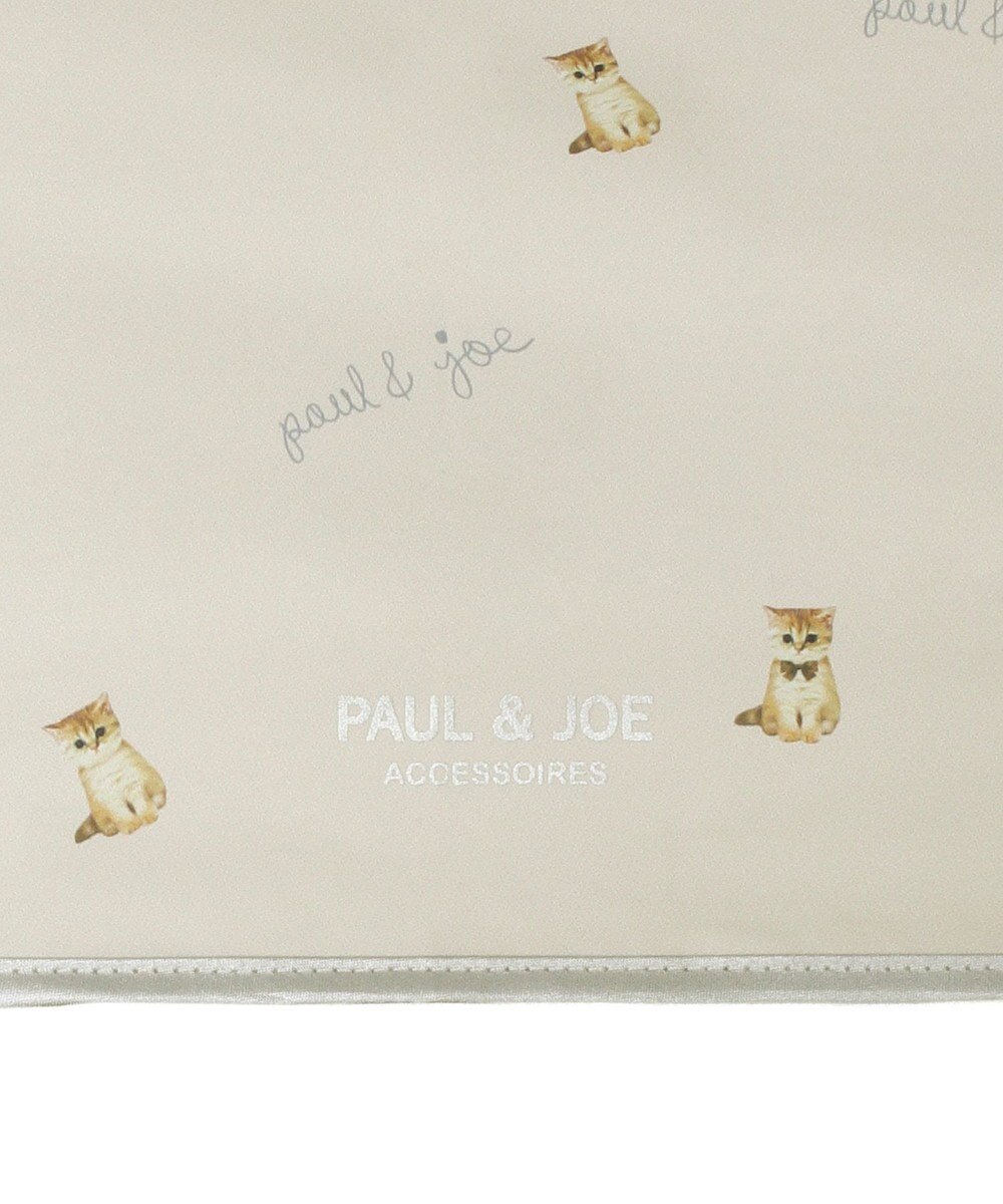 MOONBAT 【 遮光率100％/遮熱/UV/コンパクト】PAUL&JOE ACCESSOIRES(ポール&ジョー) 晴雨兼用日傘 ヌネット×ロゴ ネコ 5段折りたたみ傘 