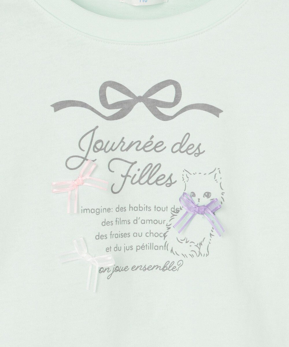 ANY KIDS 【綿100%】ロゴプリント 長袖Tシャツ 