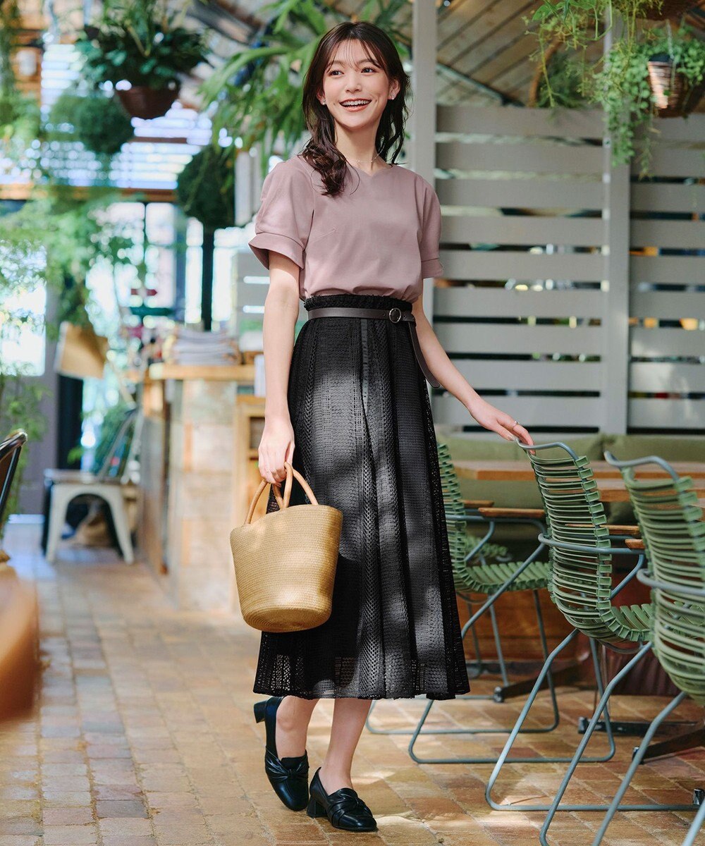 Tiaclasse 【UVケア・接触冷感】“あまラク” ハートネックカットソートップス 