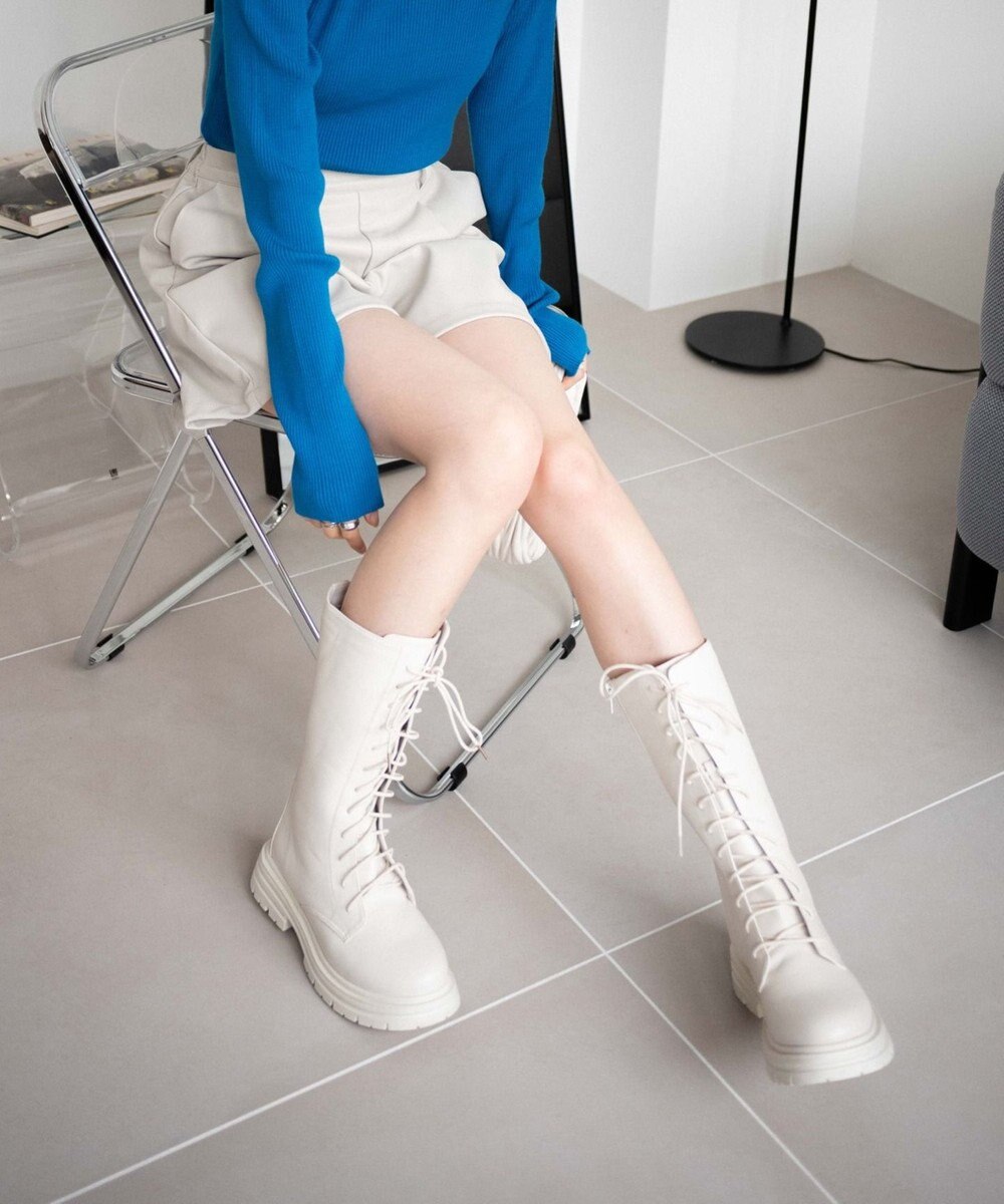 WEGO レースアップミドルブーツ 