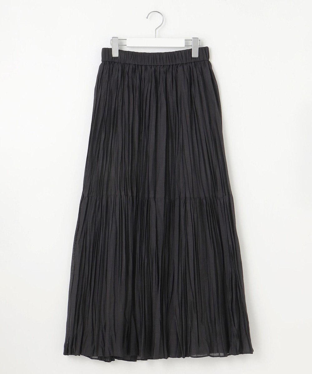 自由区 【接触冷感・洗える】ハンドワッシャープリーツ スカート 