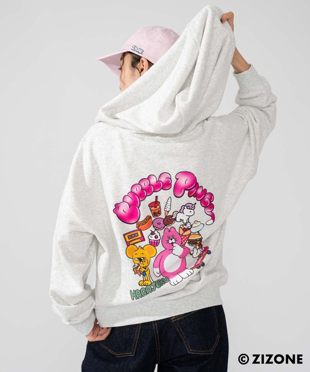 WEGO 【ユニセックス着用ITEM】別注ZIZONEグラフィックZIPパーカー 