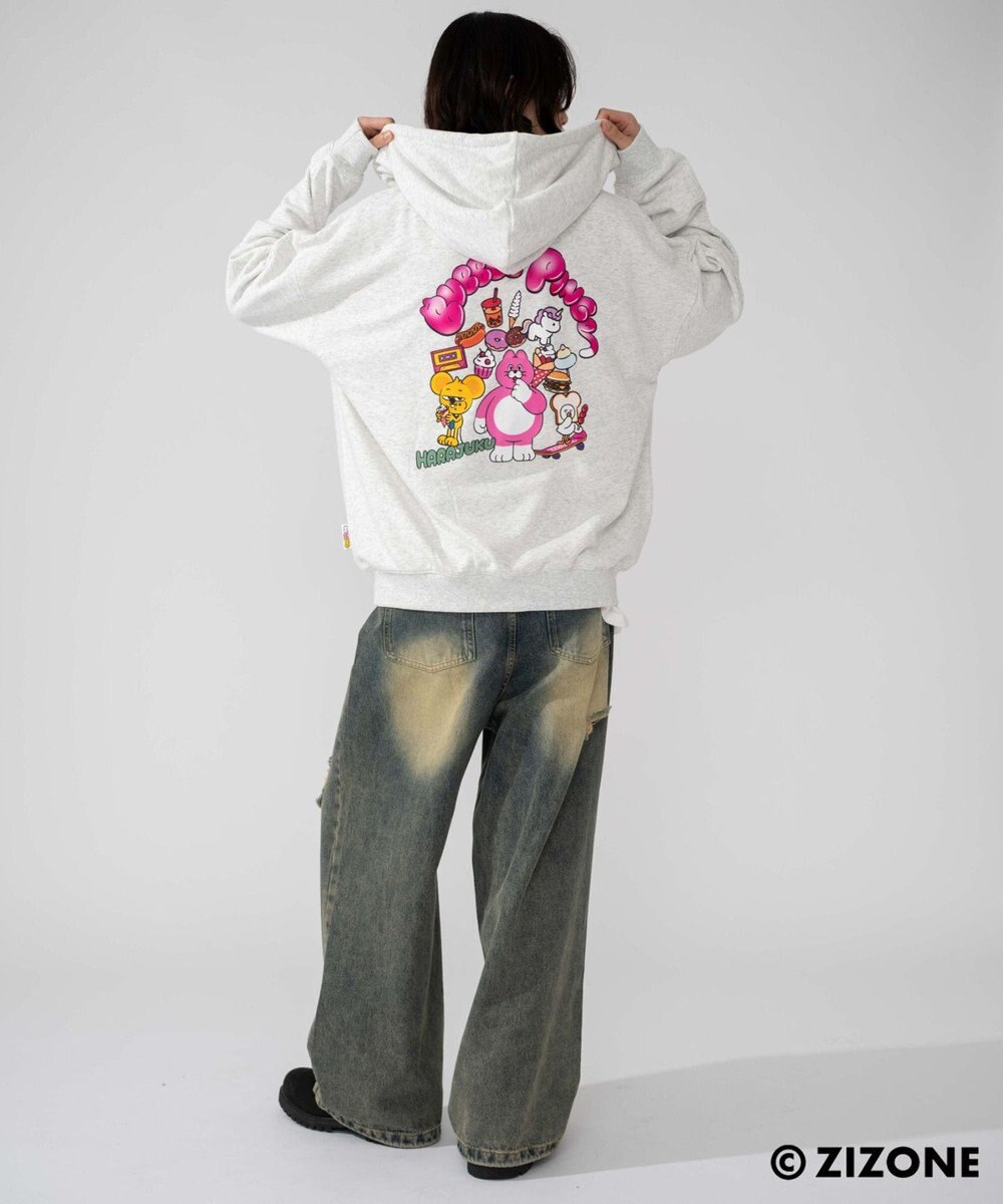 WEGO 【ユニセックス着用ITEM】別注ZIZONEグラフィックZIPパーカー 