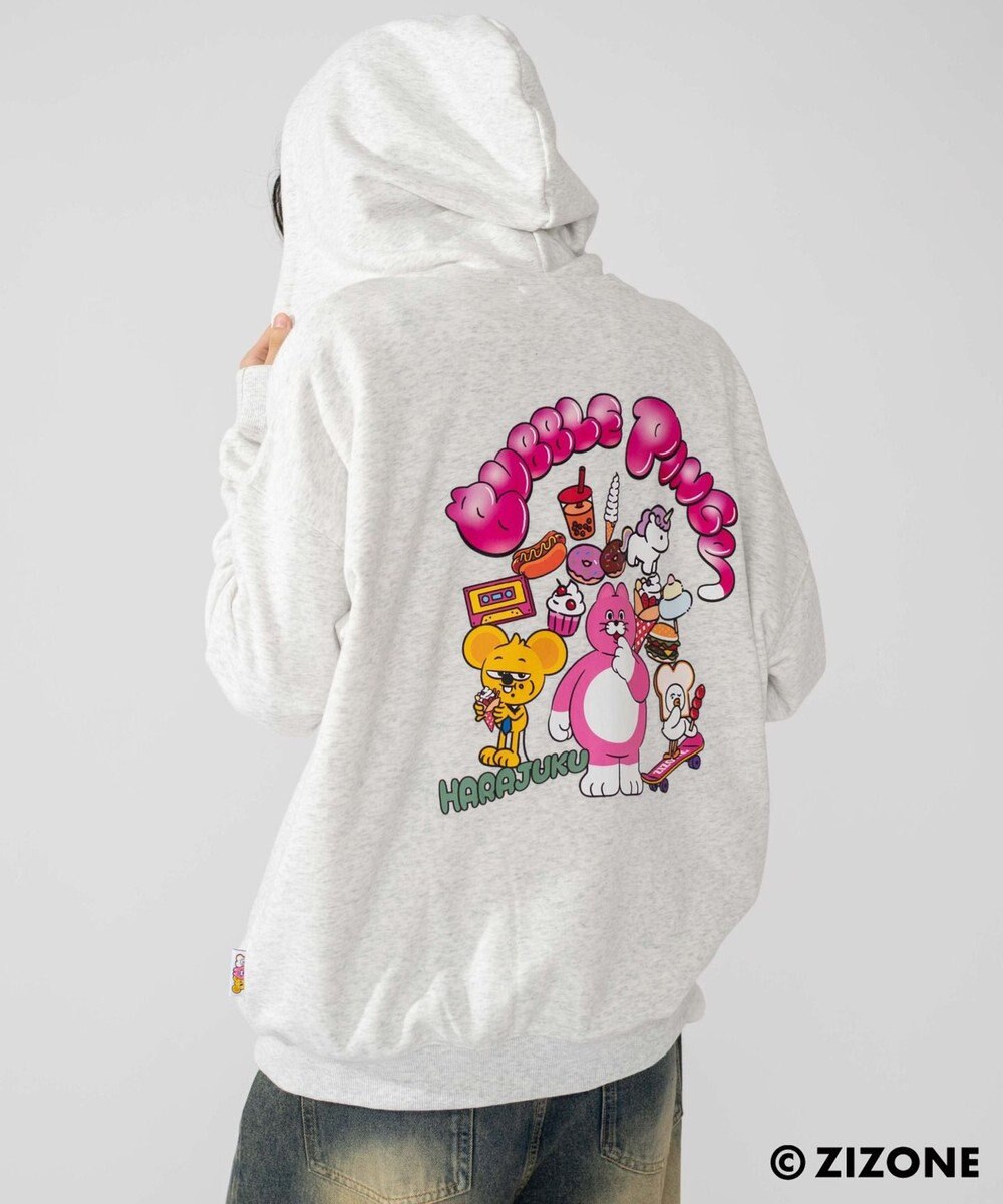 WEGO 【ユニセックス着用ITEM】別注ZIZONEグラフィックZIPパーカー 