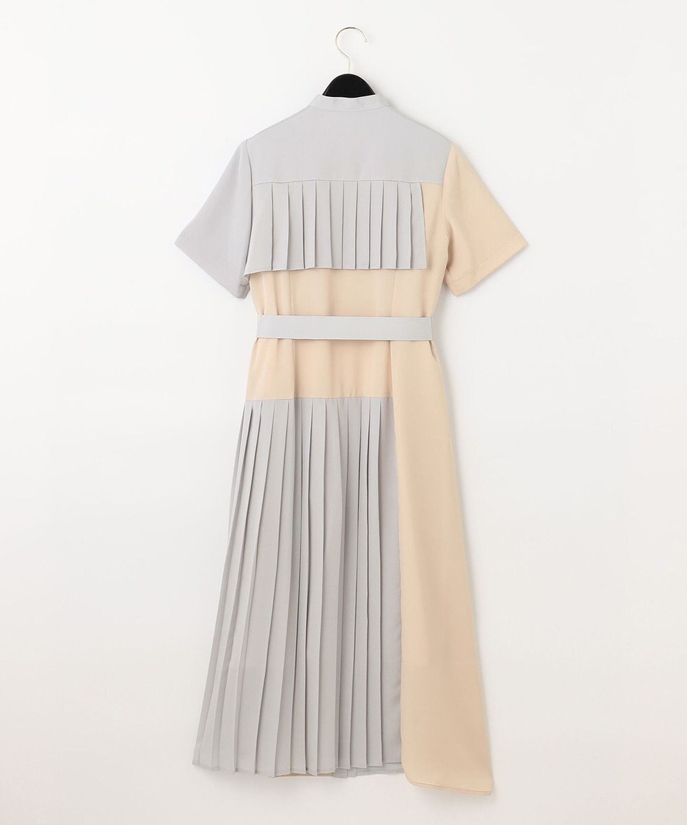 GRACE CONTINENTAL プリーツ配色ワンピース 