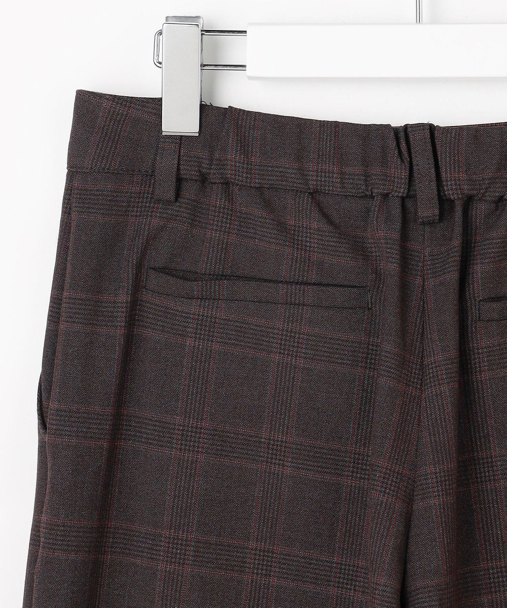 J.PRESS LADIES L アルガンシルク チェック クロップド パンツ 