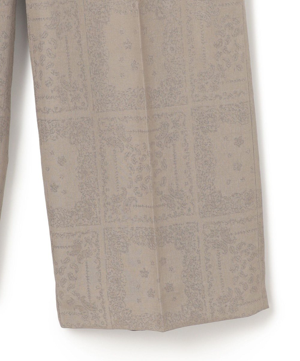 ICB L 【日本製・洗える】ペイズリーレノクロス ワイドストレートパンツ 