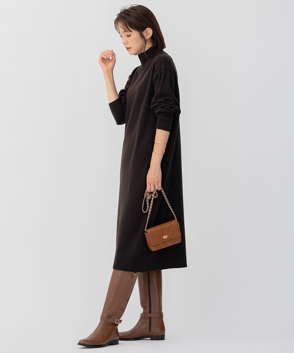 23区 【CLASSY.12月号掲載】】ウールカシミヤブレンド ハイネック ワンピース 