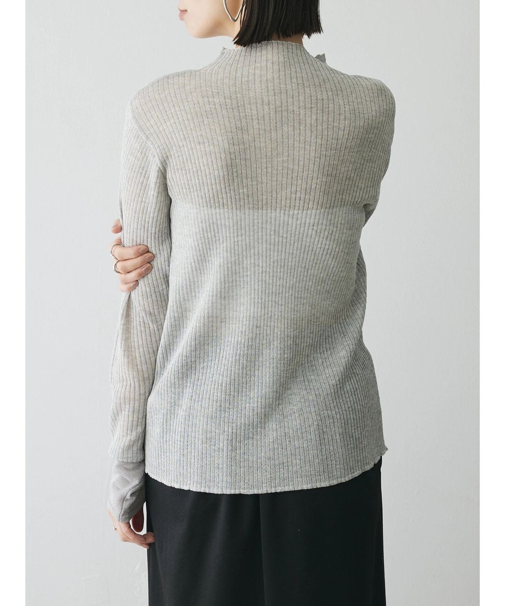 Green Parks AnriettMusee ラメ切替スリーブリブシアーニット 