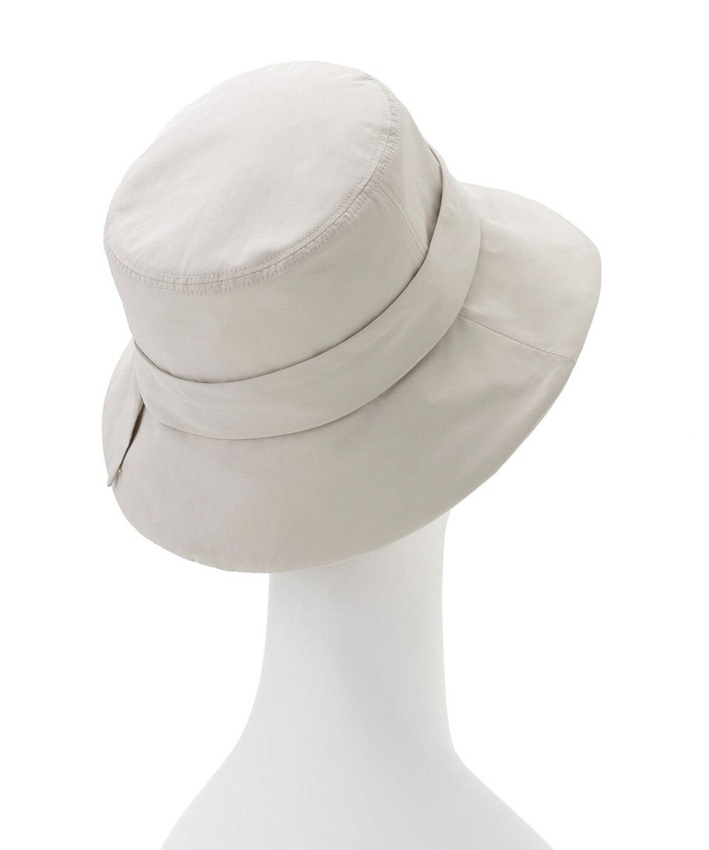 MOONBAT 【遮光100％・遮熱】FURLA(フルラ)リボン巻きダウン ハット 帽子 ロゴチャーム サイズ調整 撥水性 