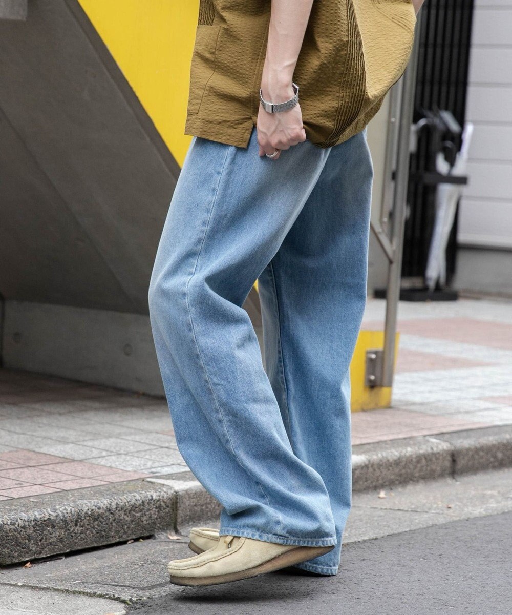 WEGO 【ユニセックス着用ITEM/SMLサイズ展開】デニムストレートパンツ 