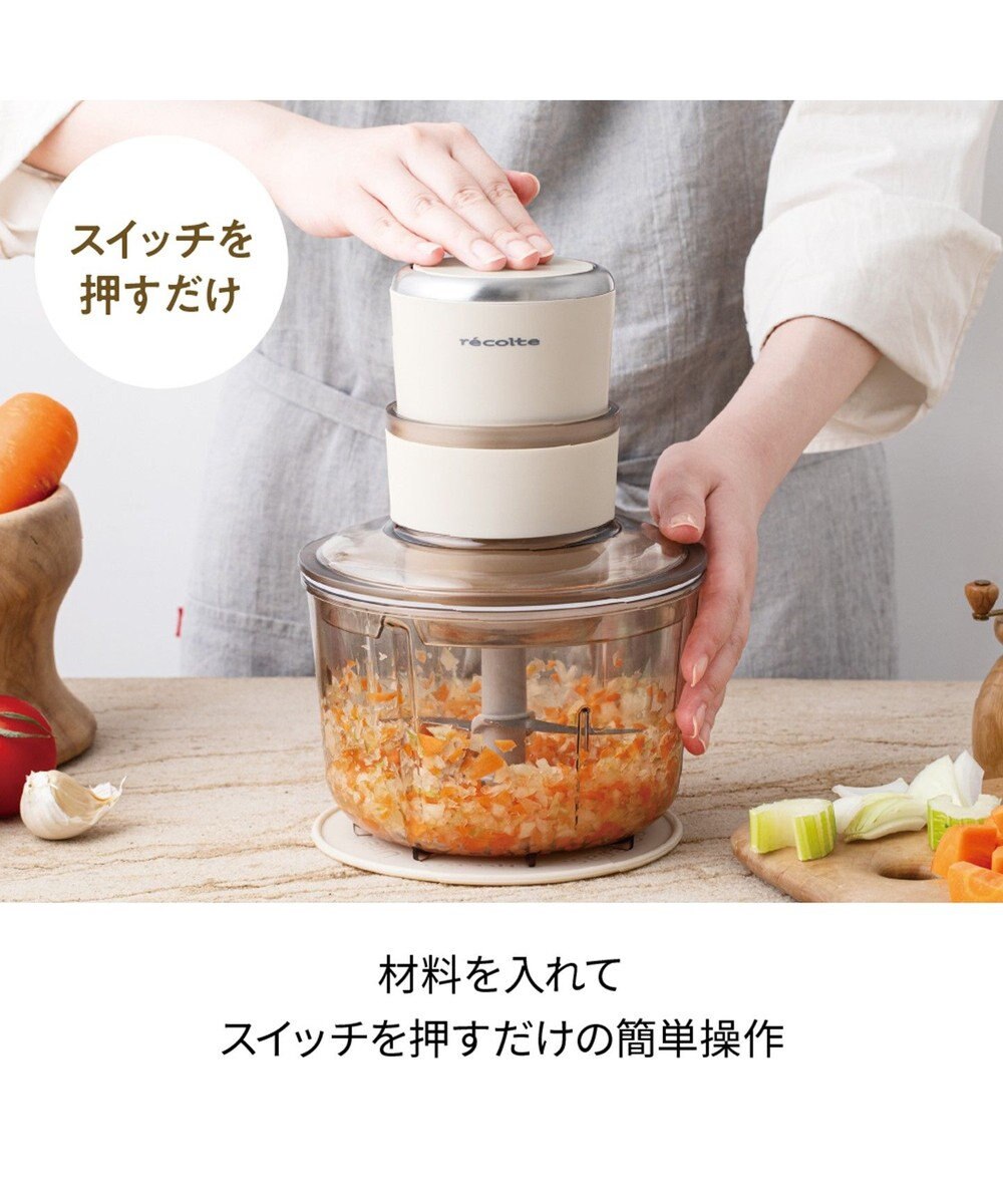 YAMATO テーブル＆キッチン 【レコルト】フードプロセッサーコンボ  クリームホワイト  RCP-6(W) 