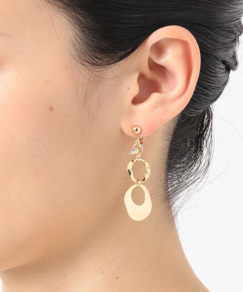 ANY SIS オーバルラウンド イヤリング 