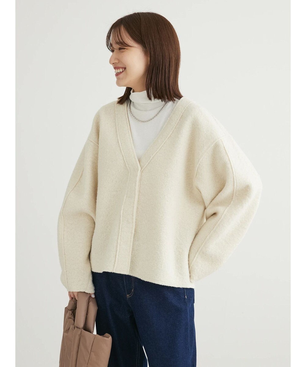 Green Parks ・ＥＬＥＮＣＡＲＥ　ＤＵＥ　ブークレＶネックカーデ 