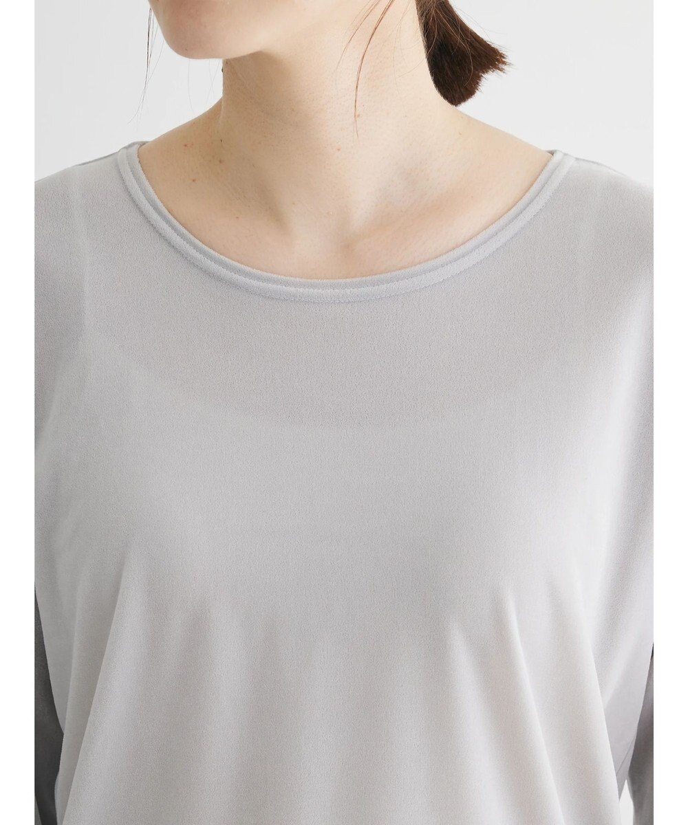 Green Parks クルーネックシアーベロアプルオーバー 