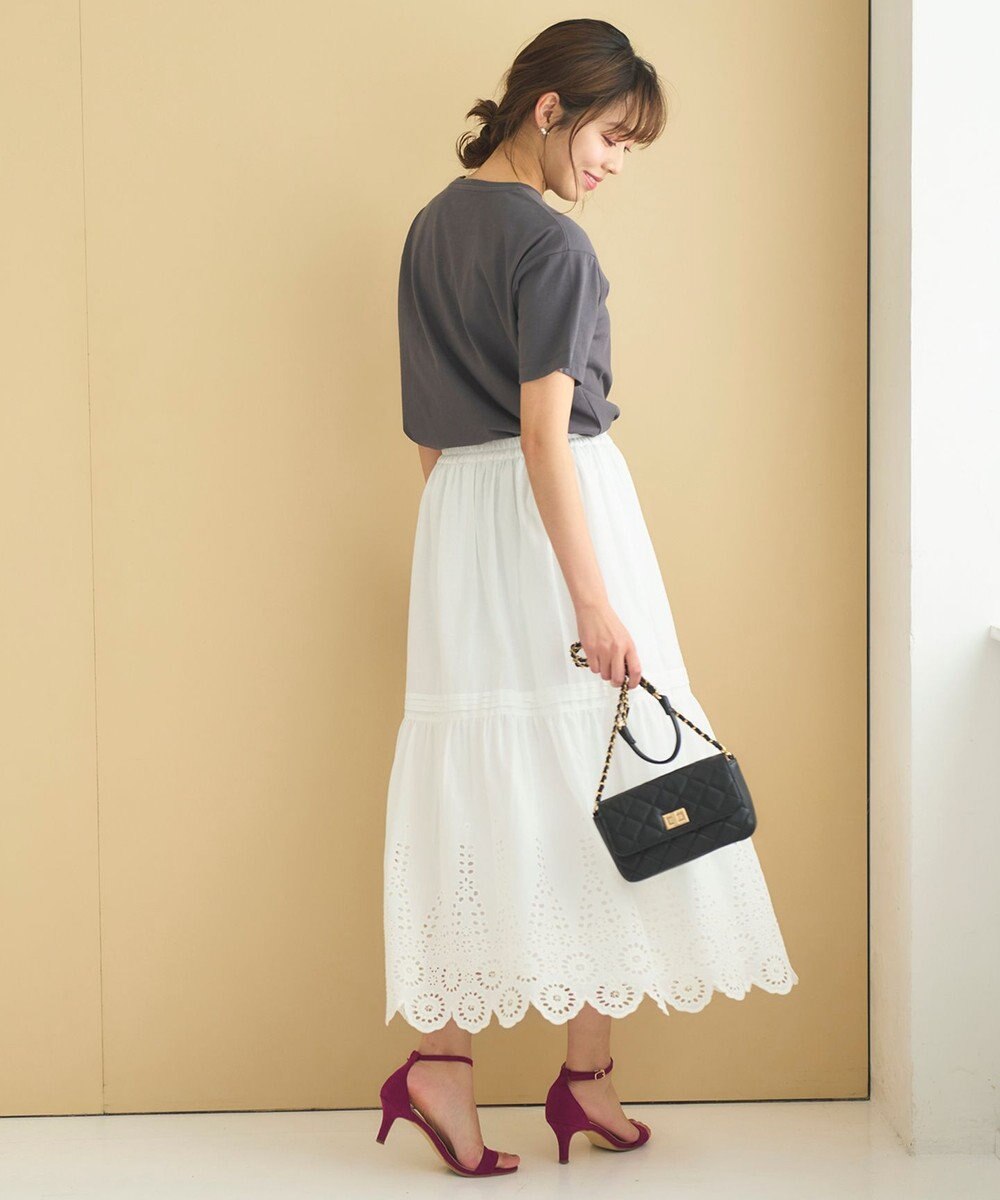 Feroux フラワーフォトプリント Tシャツ 