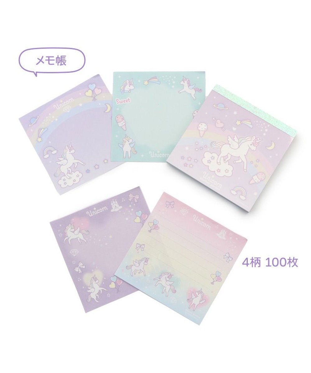 Mother garden マザーガーデン ユニコーン スクエアメモ & ミニレターセット 