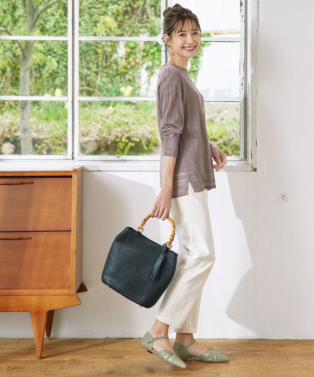 Tiaclasse バンブーハンドルバッグ 