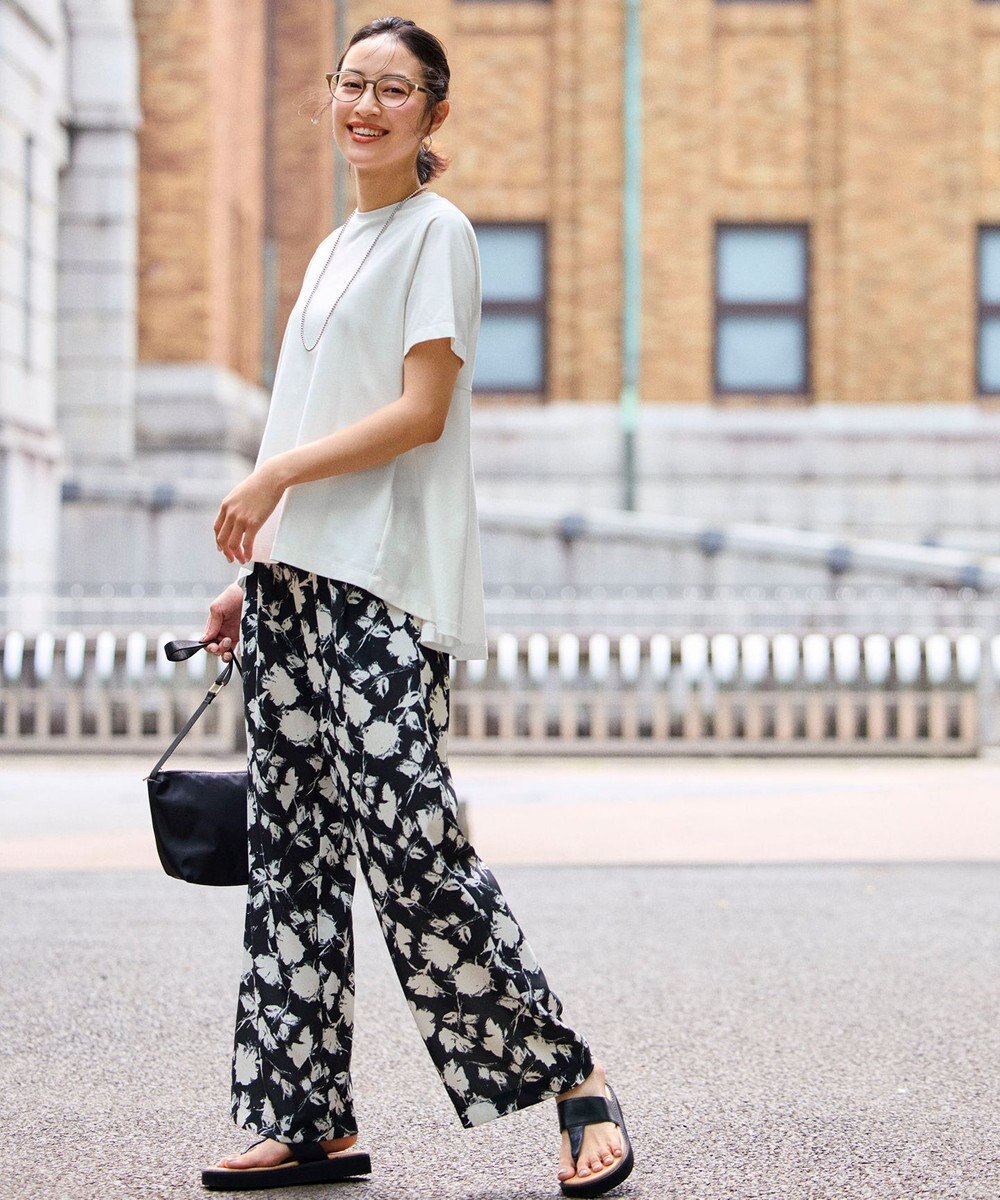 ANY L 【洗濯機可/ウエストゴム】プリントパンツ 