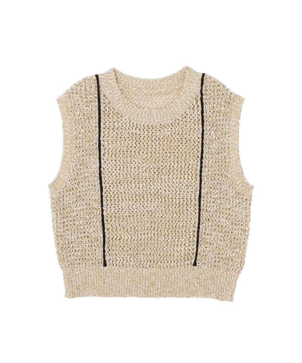 earth music&ecology 配色ラインＭＩＸニットベスト 