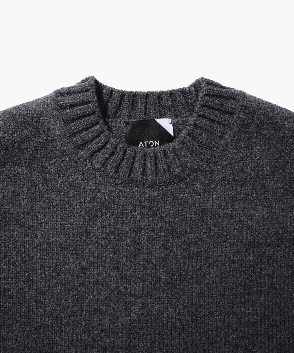 ATON COOMA LAMBS WOOL | ショートクルーネックプルオーバー 