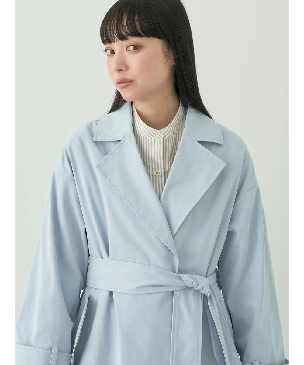 earth music&ecology 着流しロングトレンチ 