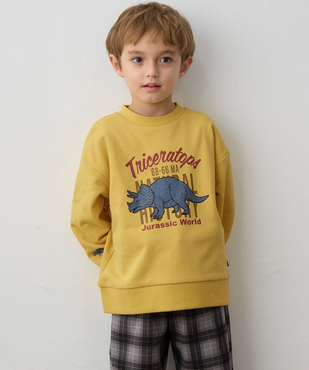 ANY KIDS 恐竜プリント 裏毛トレーナー 