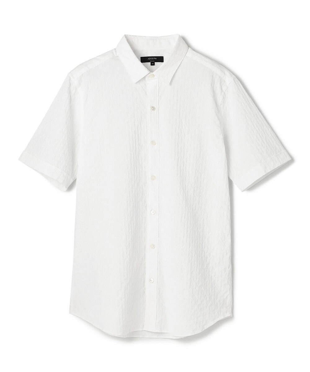 JOSEPH HOMME 新柄【ストレッチ】ハムサジャガードストレッチ　レギュラーカラー半袖シャツ 