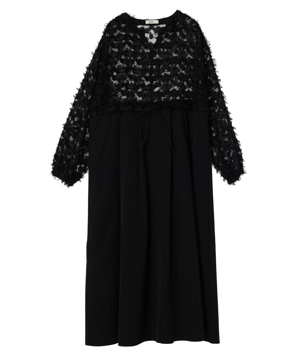 earth music&ecology ジャガード切替ワンピース 