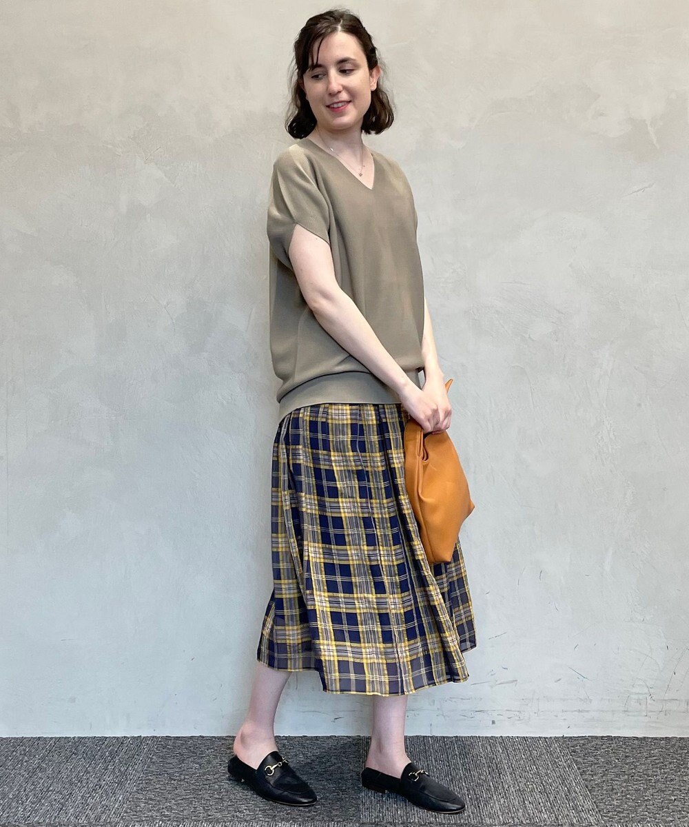 自由区 【WEB限定】シアーチェック ギャザースカート 