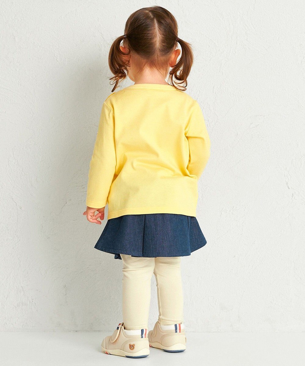 MIKI HOUSE HOT BISCUITS 【70-120cm】【Everyday Series】ワンポイント 長袖Tシャツ 