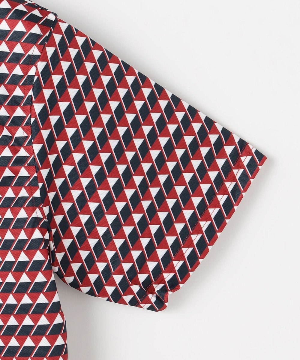 23区GOLF 【MEN】フラッグ総柄ポロシャツ 