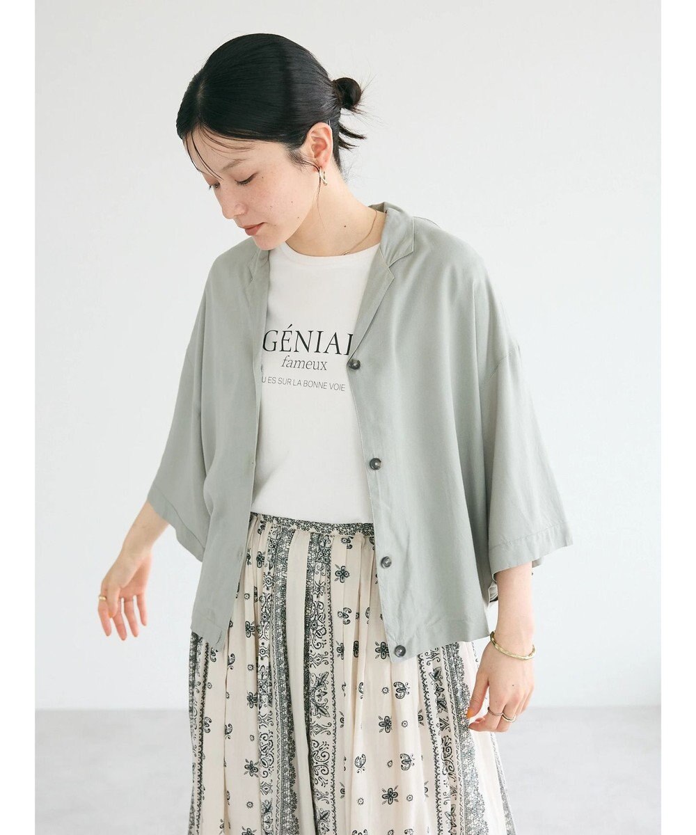 CRAFT STANDARD BOUTIQUE レーヨンワイドシャツ 