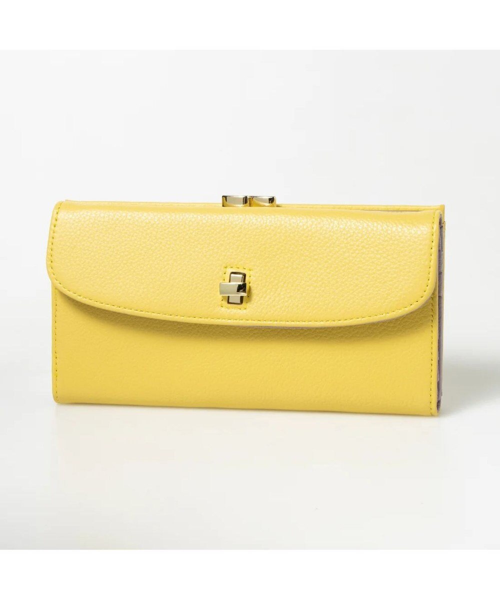 UNBILLION perche カラーコンビレザーかぶせ外がま口長財布 