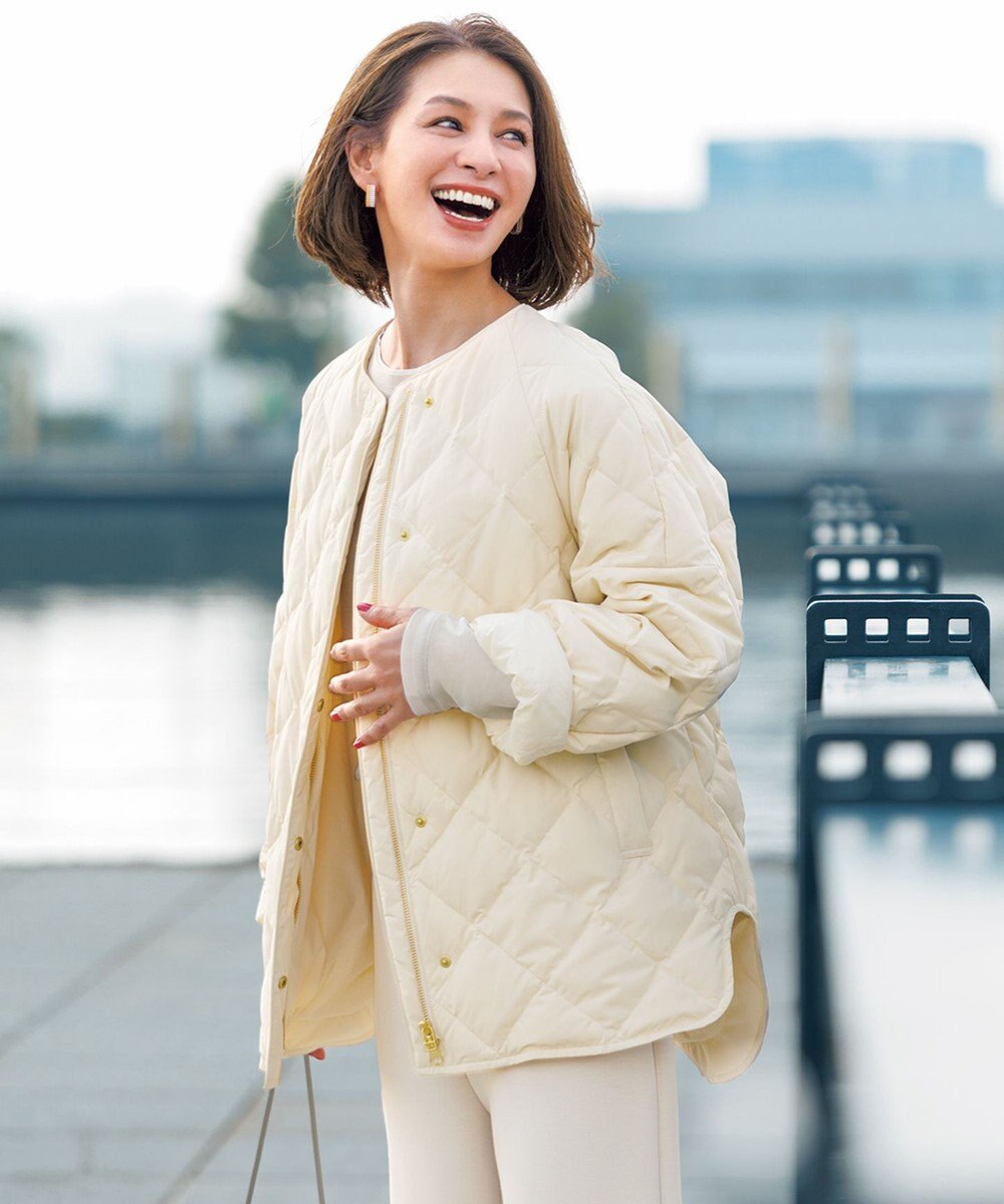 UNFILO 【自宅で洗濯OK / 軽量で暖かい】TAIONコラボ キルティングブルゾン 