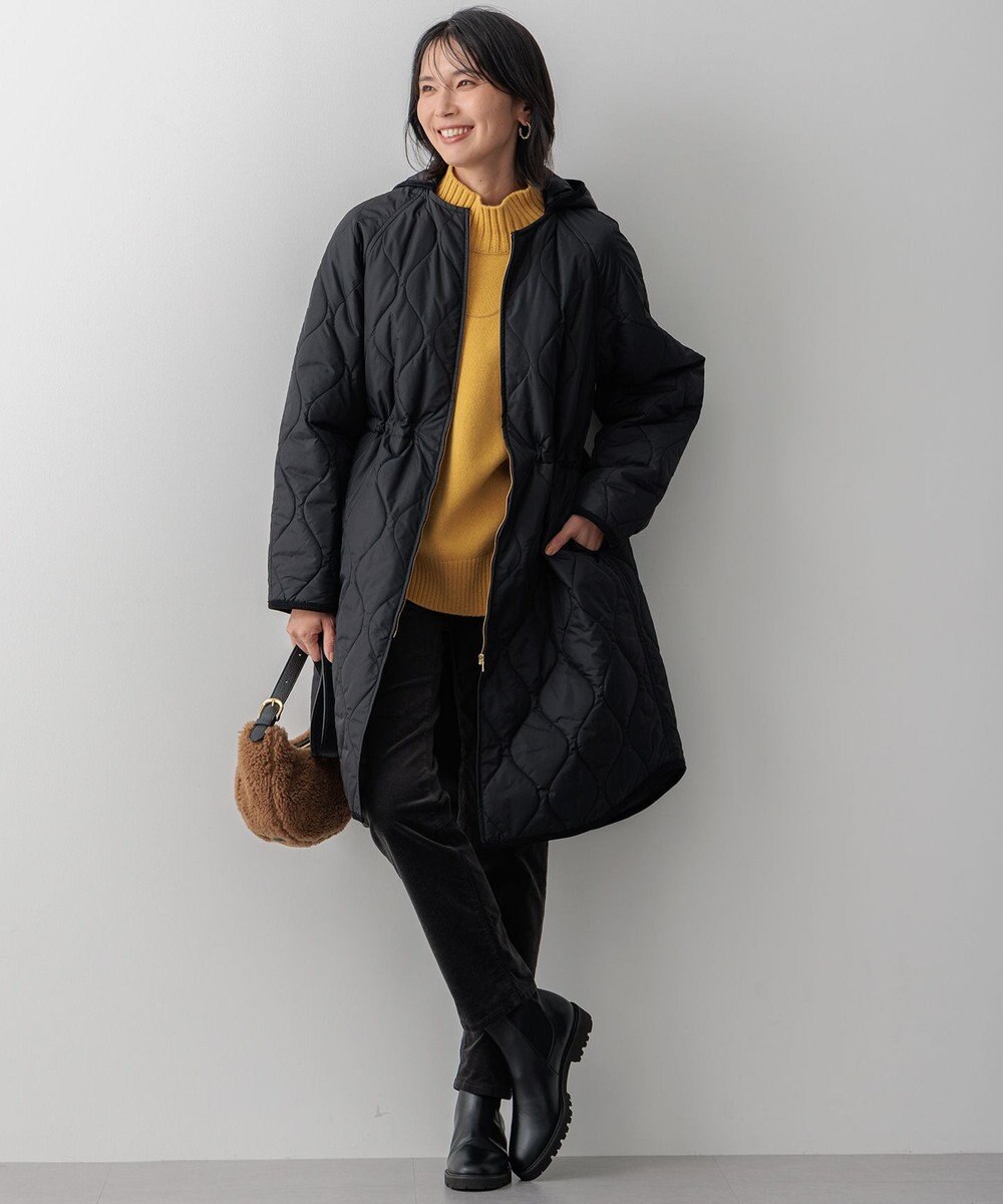 23区 【洗える/撥水加工】中綿 ロング パディング アウター 