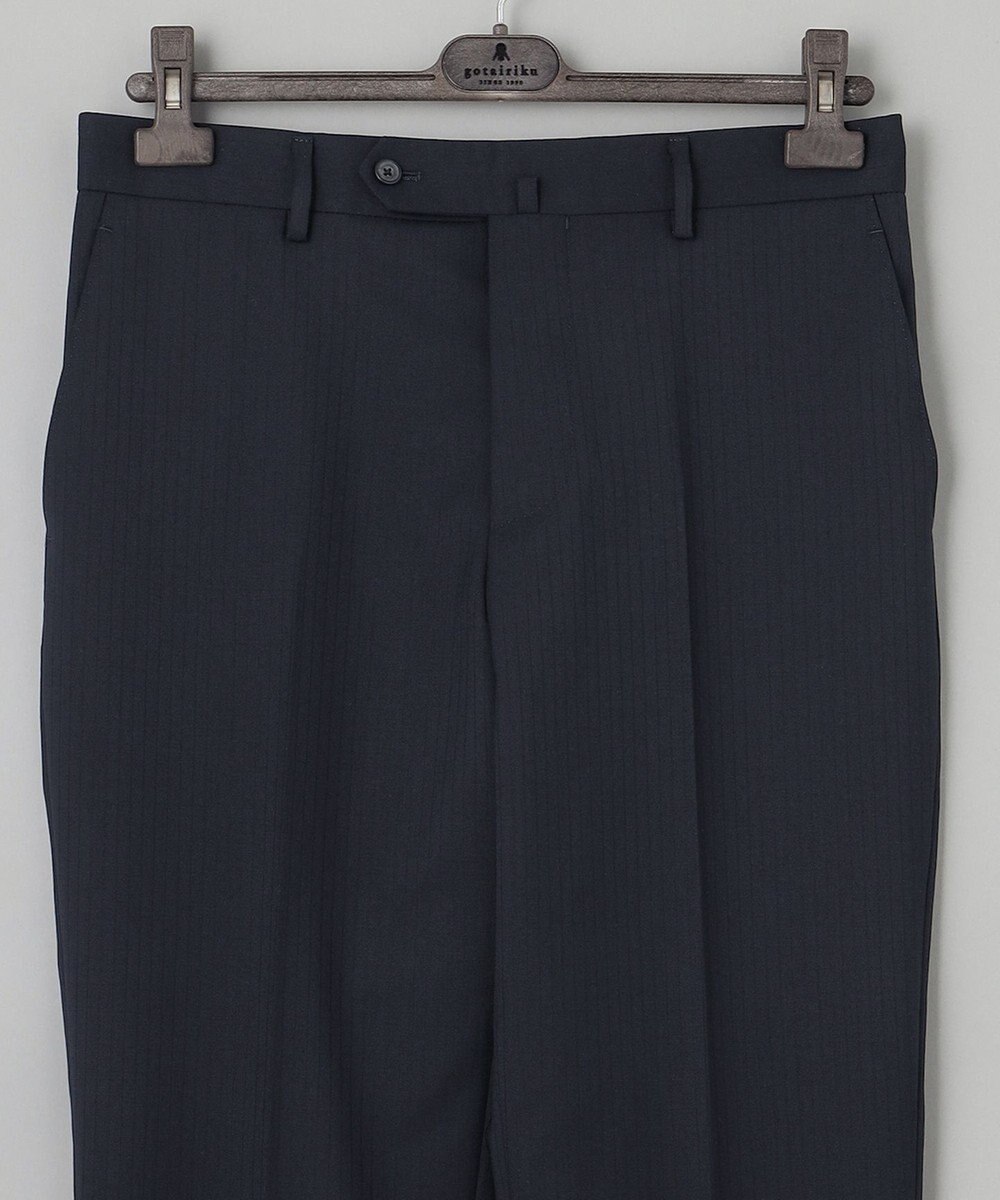 GOTAIRIKU オールシーズン対応【御幸毛織】WOOL×SOLOTEX ストレッチスーツ（ネイビーストライプ） 