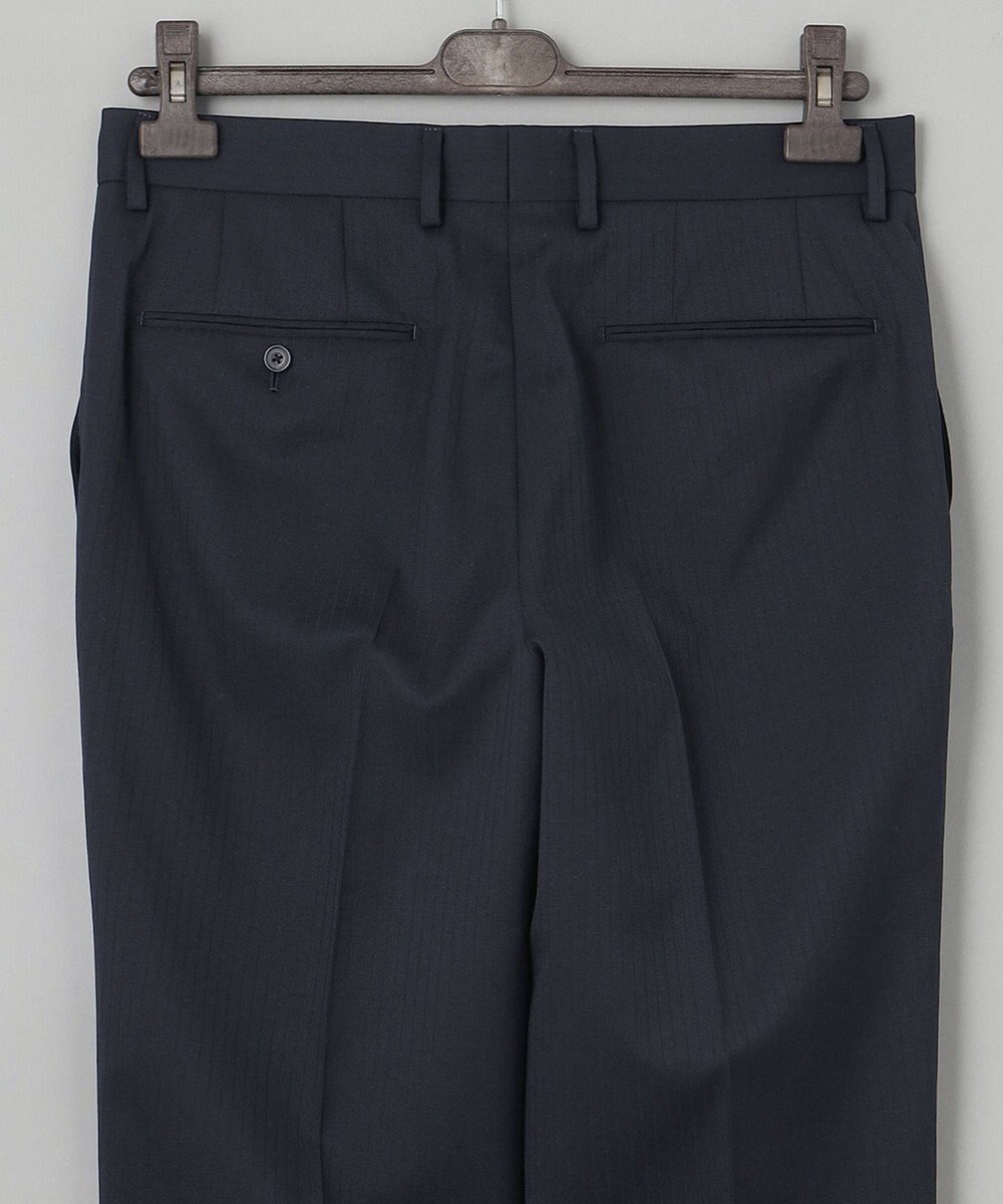 GOTAIRIKU オールシーズン対応【御幸毛織】WOOL×SOLOTEX ストレッチスーツ（ネイビーストライプ） 