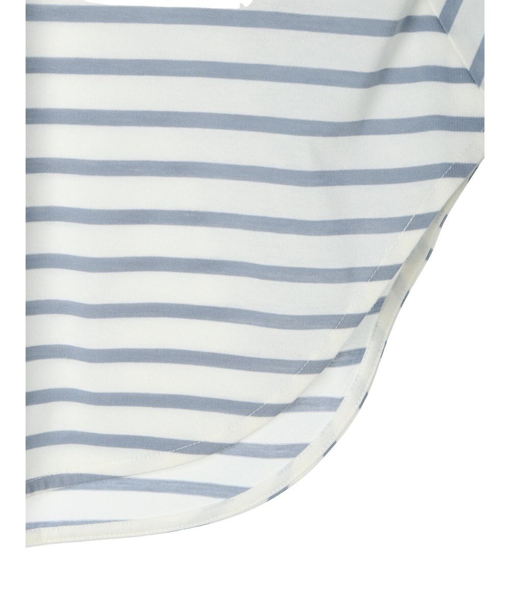 earth music&ecology 襟レースボーダーポンチョ 