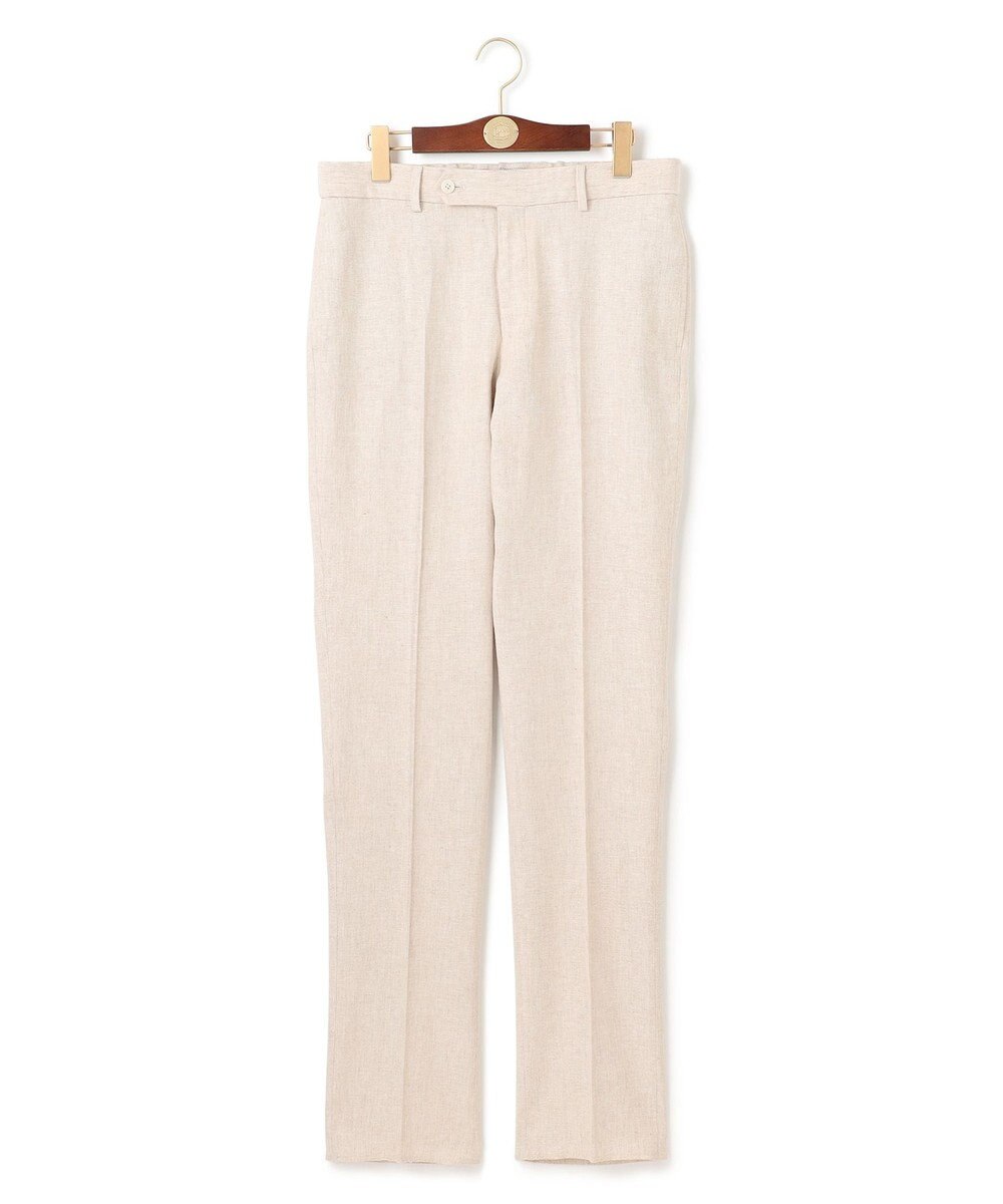 J.PRESS MEN 【ウォッシャブル可】コンフォートストレッチリネン スラックス 