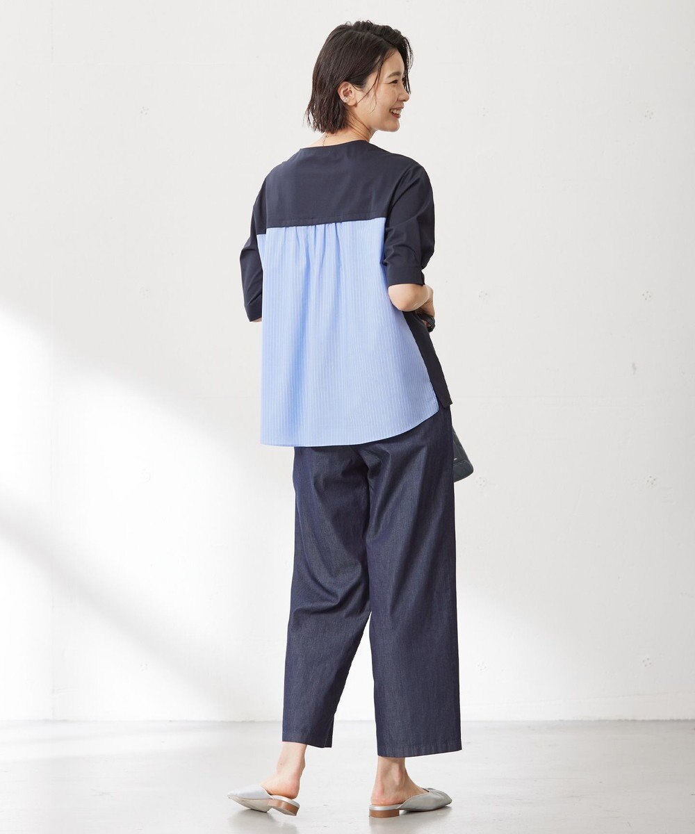 J.PRESS LADIES S プレーティングジャージー ブロッキング カットソー 